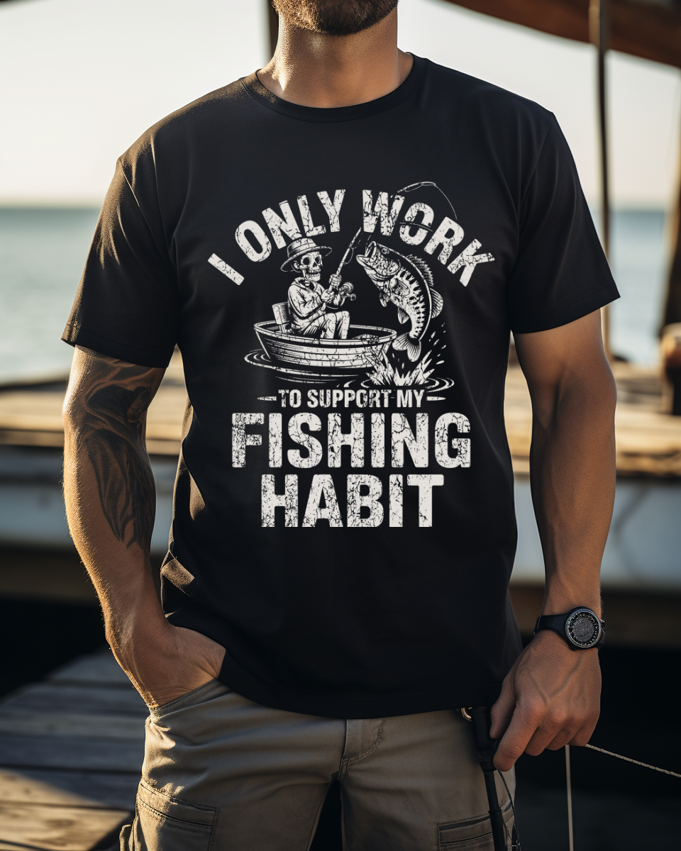 My Fishing Habit Tee - 100% Cotton Classic Fit