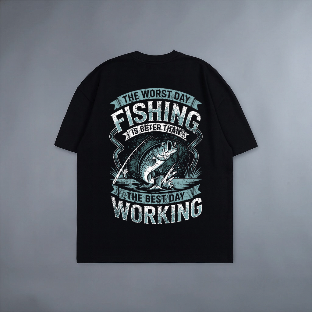 The Worst Day Fishing Tee - 100% Cotton Classic Fit