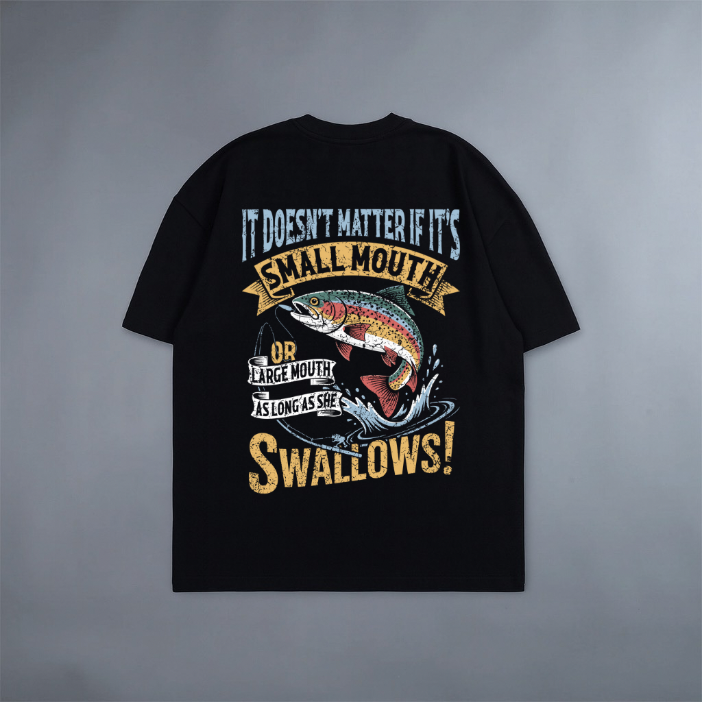 Small Mouth or Large Mouth Fishing Tee - 100% Cotton Classic Fit